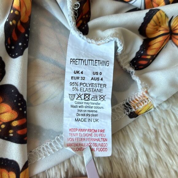 PrettyLittleThing butterfly crop top size 0 - Picture 15 of 16